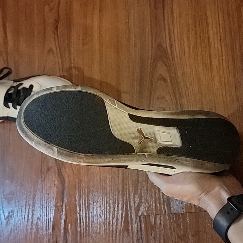 Men's White and Blue Puma Shoes - Picture 7 of 7